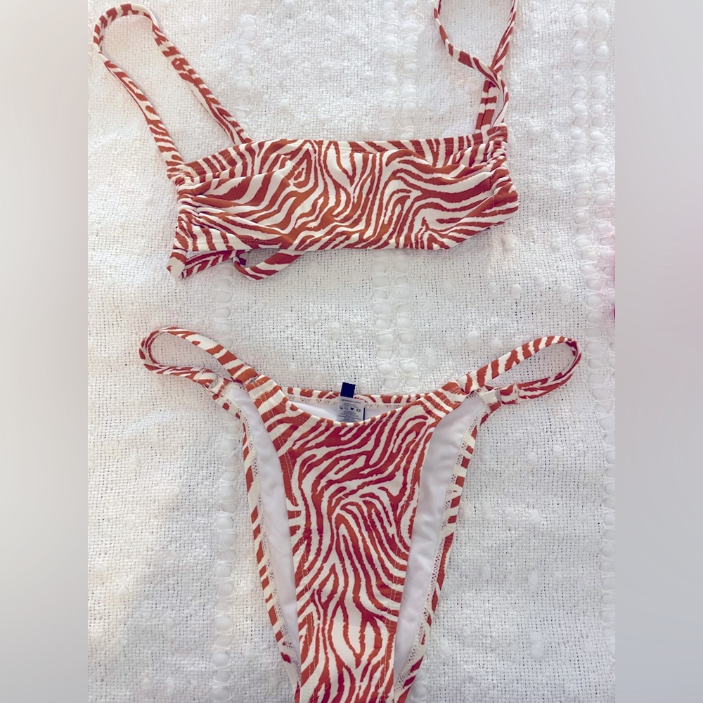 Kendall and Kylie zebra print bikini